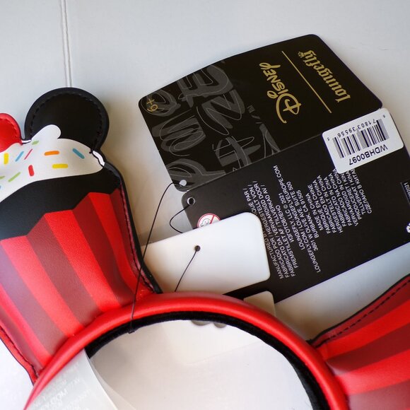 Loungefly Disney Mickey Mouse Sprinkle Cupcake Ears Headband RARE NWT - Picture 4 of 7